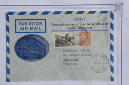 AC15 FINLANDE   BELLE LETTRE PRIVEE HOTEL SEURAHUONE 1954 HELSINSKI   POUR  BRUXELLES  +AFFRANCH. PLAISANT - Briefe U. Dokumente