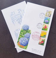 Japan Tokyo Four Seasons Flowers 2001 Flora Plant Flower (FDC) - Lettres & Documents