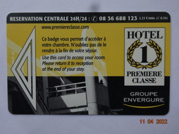 TELECARTE PHONECARD BADGE CLEF D'HOTEL 1 PREMIERE CLASSE - Hotel Key Cards