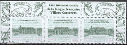 2022 - Y/T 5570 "Villers-Cotterêts Cité Internationale Langue Française" - BLOC 3 TIMBRES ISSU HAUT FEUILLET - NEUF - Ungebraucht