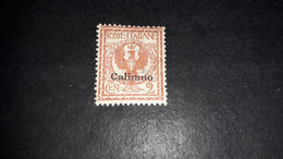 04AL16 POSSEDIMENTI ITALIANI ISOLE EGEO 1912 FRANCOBOLLI D'ITALIA SOPRASTAMPATI CALIMNO 2 CENT. "X" - Aegean (Calino)