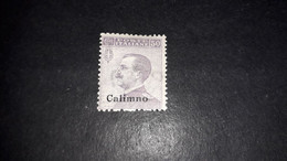 04AL16 POSSEDIMENTI ITALIANI ISOLE EGEO 1912 FRANCOBOLLI D'ITALIA SOPRASTAMPATI CALIMNO 50 CENT. "X" - Aegean (Calino)