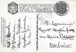 1936 Colonie Italiane Etiopia - Annullo PM 210 - Divisione Alpina Pusteria - Dessiè - Ethiopie
