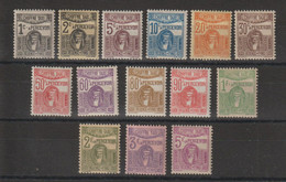 Tunisie 1923-29 Série Taxe 37-50, 14 Val * Charnière MH - Timbres-taxe