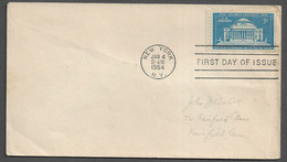 UNITED STATES FDC COVER - 1954 Columbia University (SB5) - 1951-1960