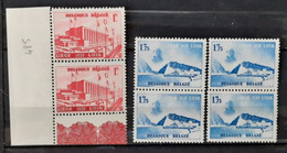 Belgique 1938  N°485X2+n°487X4  ** TB  Cote 26€ - 1929-1941 Groot Montenez