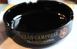 Vintage Grand Cendrier Publicitaire Clan Campbell Whisky Diamètre 19cm - Cendriers