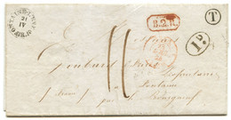 BELGIQUE - T18 FONTAINE L'EVEQUE + BOITE T SUR LETTRE AVEC CORRESPONDANCE DE FORCHIES LA MARCHE, 1844 - Poste Rurale