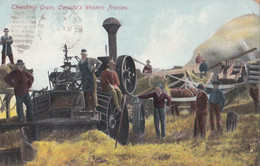 CANADA : Threshing Grain Agriculteurs Et Machine Agricole Dans Les Prairies De L'ouest - Sonstige & Ohne Zuordnung