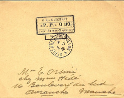 1926- Lettre De St Pierre Et Miquelon Affr. P.P.  0,30  ( Manque De Figurines ) - Brieven En Documenten