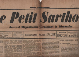 LE PETIT SARTHOIS 20 04 1902 - ELECTIONS LEGISLATIVES - MAYET - LE MANS - FRANC MACONNERIE - TUFFE - AVEZE - General Issues
