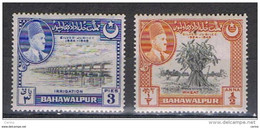 BAHAWALPUR:  1949  EFFIGY  -  2  UNUSED  STAMPS  -  YV/TELL. 18 + 19 - Bahawalpur