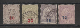Tunisie 1906 Surchargé 42-45, 4 Val Oblit Used Sauf 45 Neuf Sans Gomme - Oblitérés