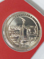 USA - ¼ Dollar, 2011D, Gettysburg National Military Park Quarter, BU, KM# 494 - 2010-...: National Parks