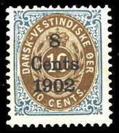 1902, Dänisch Westindien, 24 A I, * - Deens West-Indië