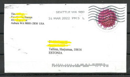 USA 2022 Cover To ESTONIA O Seattle - Briefe U. Dokumente