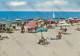 CARTOLINA  FREGENE,FIUMICINO,ROMA,LAZIO,LA SPIAGGIA,MARE,ESTATE,SOLE,VACANZA,BARCHE A VELA,BELLA ITALIA,VIAGGIATA 1971 - Fiumicino