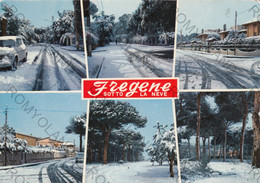 CARTOLINA  FREGENE,FIUMICINO,ROMA,LAZIO,SOTTO LA NEVE,MARE,ESTATE,SOLE,VACANZA,BARCHE A VELA,BELLA ITALIA,NON VIAGGIATA - Fiumicino