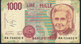 ITALY P114a 1000 LIRE 1990  #RA     FINE - 1.000 Lire