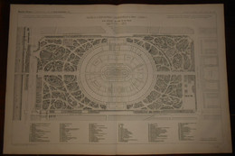 Plan Général Du Parc Et Du Palais. Exposition Universelle De 1867 à Paris. 1867. - Arbeitsbeschaffung