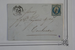 AU2 FRANCE BELLE  LETTRE SIGNEE 1854 LE MANS POUR TOULOUSE   +PC SUR  N°10 BELLE MARGES+ + AFFRANC. INTERESSANT - 1852 Luigi-Napoleone