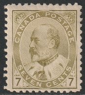 Canada 1903 Sc 92b/i Mi 80 Yt 82 SG 181 MH* Greenish Bistre Disturbed Gum/thin - Ongebruikt