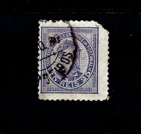 PORTUGAL / Ancien Timbre Télégraphe Façiale De 25 Reis / Une Coupure Haut Droite - Used Stamps