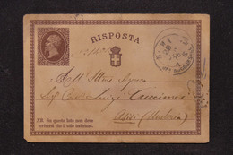 ITALIE - Entier Postal De Rome Pour Asisi En 1876 - L 119483 - Stamped Stationery