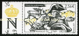 ANDORRA / ANDORRE (2021) - Napoleó 1r Napoleon Bonaparte 1769-1821 - Neuf, Mint MNH - Couronne Impériale Bord Feuille - Ungebraucht