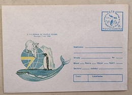 ROUMANIE  Baleines, Baleine, Whales, Ballena,  Wal. Entier Postal Emis En 1988 Neuf  (4) Bienale Polaire - Whales