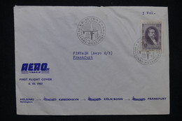 FINLANDE - Enveloppe 1er Vol Helsinki / Frankfürt  En 1957 - L 119580 - Storia Postale