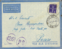 1941 POSTA MILITARE N. 100 Su Busta Via Aerea  22.5.1941 Ala Littoria - 105 Btg. D'Assalto  (3) - Marcophilie (Avions)