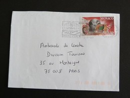 LETTRE MONACO AVEC YT 2126 AS MONACO CHAMPION FRANCE DE FOOTBALL - Covers & Documents