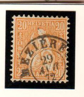 PPH2-07 Timbre Oblitéré 29 Avril 1872 Mézières  Canton De Vaud. - Used Stamps
