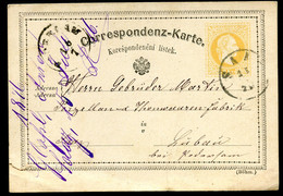 ÖSTERREICH Postkarte P18b Type III Saaz Žatec - Podersam Podbořany 1876 Kat. 12,00 € - Postcards