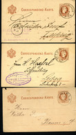 ÖSTERREICH 3 Postkarten P25 Wien +Siebensterngasse -Dtld. 1877-83 - Postcards