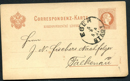 ÖSTERREICH Postkarte P26c Eger Cheb - Falkenau Sokolov 1881 - Postcards