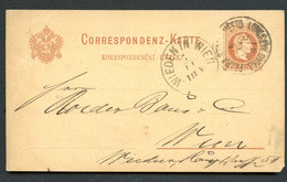 ÖSTERREICH Postkarte P26c Prag Praha - Wieden Wien 1881 - Postcards