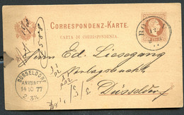 ÖSTERREICH Postkarte P27a Bozen Bolzano - Düsseldorf 1877 Kat. 6,00 € - Postcards