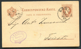 ÖSTERREICH Postkarte P27b Görz Gorizia - Trieste 1882 Kat. 6,00 € - Briefkaarten
