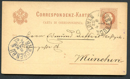 ÖSTERREICH Postkarte P27b Innsbruck - München 1883 Kat. 6,00 € - Briefkaarten