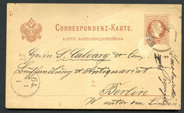 ÖSTERREICH Postkarte P29b Przemyśl - Berlin 1881 Kat. 12,00 € - Briefkaarten