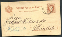 ÖSTERREICH Postkarte P29b Stanislau Івано-Франківськ UKRAINE - Bielitz Bielsko 1881 Kat. 12,00 € - Briefkaarten