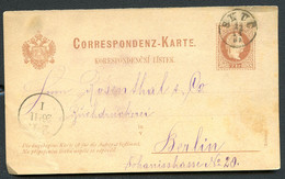 ÖSTERREICH Postkarte P35F Skuc Vojtěchov Raná - Berlin 1881 Kat. 18,00 € - Briefkaarten
