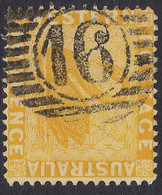 Western Australia 2d Yellow Swan Bar Number 16 Frank YORK Perf. 14 - Oblitérés