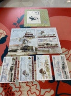 China Stamp MNH Jointed Issued Pandas Overprinted Temple - Nuevos