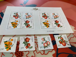 China Stamp 2014-15 Fruit Set + Sheetlet MNH - Nuevos