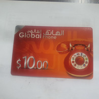 PALESTINE-(PA-G-0010D)-Global Phone-(387)-(cod Inclosed)-($10.00)-(valid From 6 Monts)mint Card+1prepiad Free - Palestine