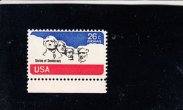 STATI  UNITI  1974 - Yvert  A 81** -   Rushmore - 3b. 1961-... Unused