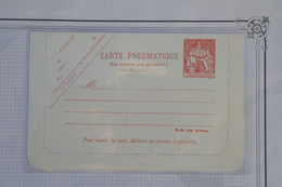 AU4 FRANCE CARTE  PNEUMATIQUE NEUVE  1904   + A VOIR  +++AFFRANCH.PLAISANT - Covers & Documents